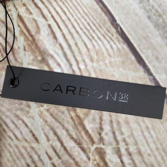 Carbon38 Jacquard One Shoulder Bra Yellow Large NWT - Picture 5 of 5